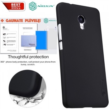 Juodas Frosted shield serijos dėklas + plėvelė Nillkin (MEIZU M5S)